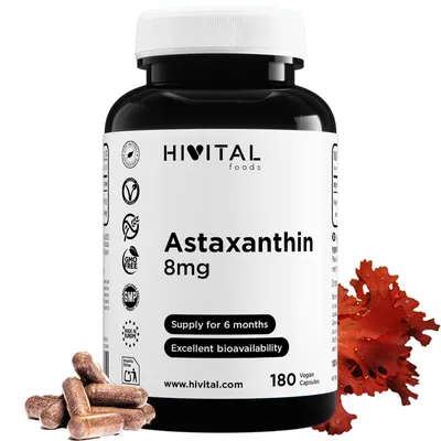 Zdjęcie produktu dla Astaksantyna 8 mg | 180 wegańskich kapsułek