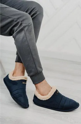 Produktbild von Panduf Hausschuhe Hüttenschuhe mit rutschfester Sohle Marineblau 40/41