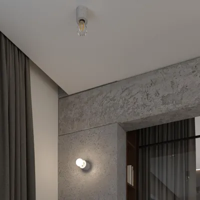 Obrázek produktu pro Betonové nástěnné svítidlo Salgado šedé E27 kulaté