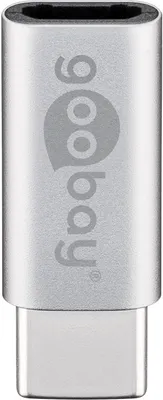Immagine prodotto di Goobay 56636 Adattatore da USB-C™ a USB 2.0 Micro-B, argento, argento - spina USB-C™ > presa USB 2.0 micro (tipo B)