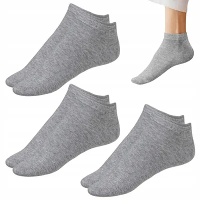 Produktbild von 3 Paar Herren Bambus Sneaker Socken Grau Größe 40-43