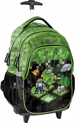 Produktbild von Rucksacktrolley Schultrolley Schulrucksack Schulranzen Rucksack auf Rädern; Minecraft