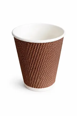 Produktbild von RyanPack Ripple Wall Pappbecher 360 ml – Gerippte Kaffeebecher – 25 Stück Pack