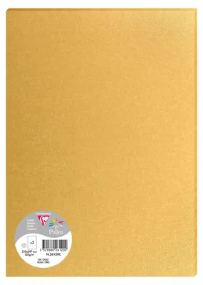 Obrázek produktu pro Clairefontaine 26120C Pollen DIN A4 120 g zlatá, 5 listů