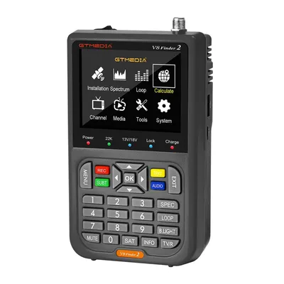 Produktbild von W8 Finder 2 Satelliten Finder DVB-S/S2/S2X – 3,5" TFT LCD, USB-Anschluss, 4000mAh Akku, Signal- & Qualitätsmessung, tragbar