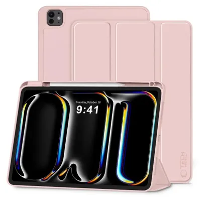 Produktbild von Hülle mit Klappe für Apple iPad Pro 11 2024/2025, Tech-Protect SC Pen, Rosa