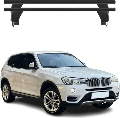 Image de Menabo Barres de toit transversales pour BMW X3 F25 2010-2017 Alu Noir ABE
