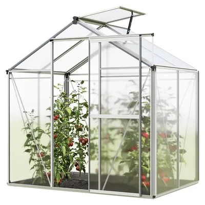 Zdjęcie produktu dla GFP Szklarnia Jasmin 2 rama aluminiowa 192 x 131 cm panele poliwęglanowe