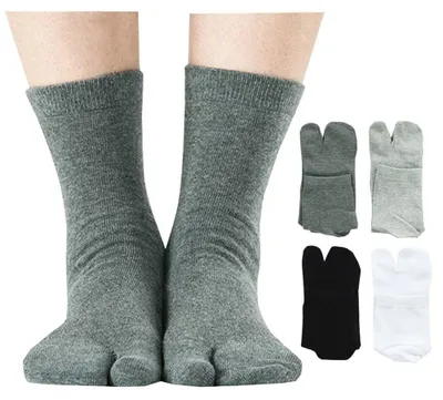 Image de Sandales Tabi Heren avec séparation pour les orteils - 4 paires de chaussettes en coton