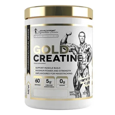A product shot of a container of Kevin Levrone Gold Creatine.