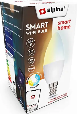 Image de ALPINA Chytrá žárovka LED WIFI bílá stmívatelná E14 ED-225441