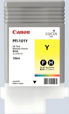 Obrázok produktu pre Canon PFI-101Y, Žltá, Atrament na pigmentovej báze