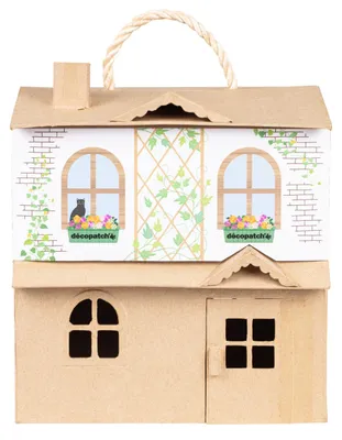 Produktbild von Décopatch Pappmaché, Puppenhaus 25x24x27cm - Kartonbraun AC920C