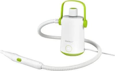 Produktbild von COSTWAY Dampfreiniger Portable Handgerät 3 Bar, Handdampfreiniger mit 300ml Wassertank, 116cm Schlauch, 3m Kabel & 10 Zubehör Set, Grün