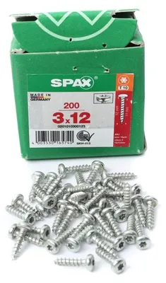 Immagine prodotto di SPAX® 0201010300123 SPAX® Universalschrauben T10 Halbrundkopf WIROX 0201010300123 3 mm x 12 mm, 200 St.