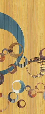 Zdjęcie produktu dla Sanders & Sanders fototapeta artystyczny żółtymIniebieskim 100 x 250 cm