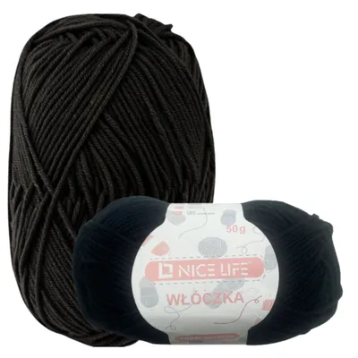 Zdjęcie produktu dla Materiały do rękodzieła, wełna, przędza do robót ręcznych SCHWARZ Nice Life, 100% poliakryl, motek 50 g