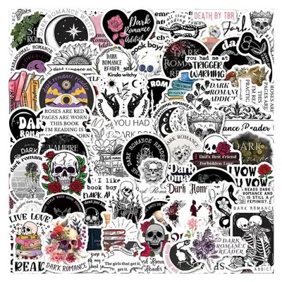 50 Vintage-Sticker Dark Romance, wasserdicht, Vinyl, für Erwachsene