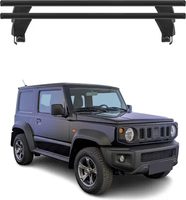 Image de Menabo Barres de toit Transversales pour Suzuki Jimny 2018-2025 Noir ABE 2x