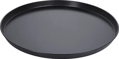 Produktbild von Contacto Pizzablech aus Schwarzblech, ∅60 cm, 3,5 cm hoch, gebördelter Rand, Gastro-Qualität, nicht spülmaschinengeeignet