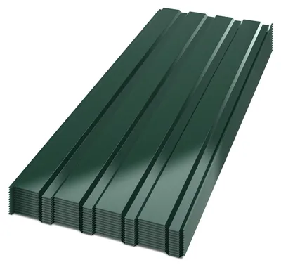 Image de ISOISL, 36 pièces de tôle ondulée pour toiture, dimensions 115 x 45 cm, épaisseur 0,25 mm, couleur verte, pour abri de jardin et carport