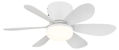 Obrázek produktu pro Mini stropní ventilátor s LED osvětlením a dálkovým ovládáním Delores, bílý, 51 cm