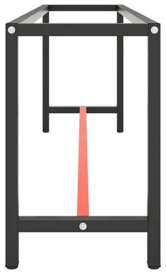 Produktbild von Werkbankgestell - Untergestell für Werkbank - Metall - Stahl - Schwarz, Rot - Robust - 210 x 50 x 79 cm