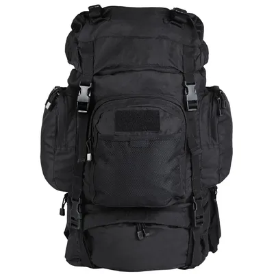 Image de Sac à dos de randonnée multifonctionnel Mil-Tec Commando 55L, avec imperméable, noir