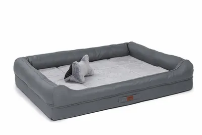 Produktbild von Hundebett orthopädisch waschbar rutschfest große Hunde, Schlafplatz Hundesofa Dunkelgrau, 120x90x10cm