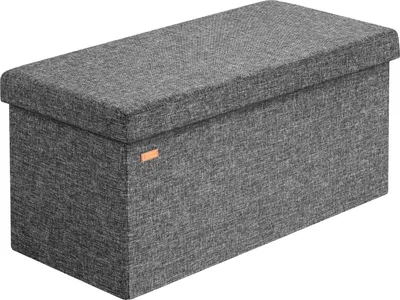 Immagine prodotto di CASARIA® Pouf Salvaspazio 80x40x40cm Panca Poggiapiedi Portaoggetti Fodera Imbottita Pelle finta Camera Soggiorno Corridoio