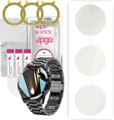 Produktbild von apgo 3 Stück Schutzfolie, Matt, kompatibel mit Filiekeu I39A Smartwatch, Hydrogel Displayschutzfolie mit Positionierhilfe, Displayfolie, robust und kratzfest