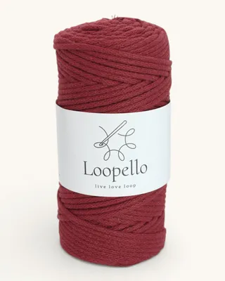 Immagine prodotto di Loopello, cordoncino in cotone, modello Classic, 3 mm, 100 metri – color bordeaux