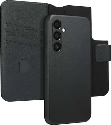 Zdjęcie produktu dla Accezz Leather Bookcase 2-w-1 z MagSafe dla Samsung Galaxy S24 Plus - Onyx Black