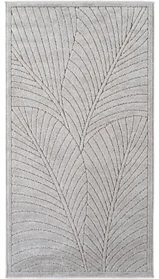 Produktbild von Outdoorteppich im skandinavischen 3D-Design Wohnzimmer Balkon Terrasse Silber 80x150 cm Rechteckig