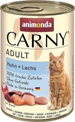 Produktbild von Katzenfutter nass animonda Carny Adult Huhn & Lachs 400 g