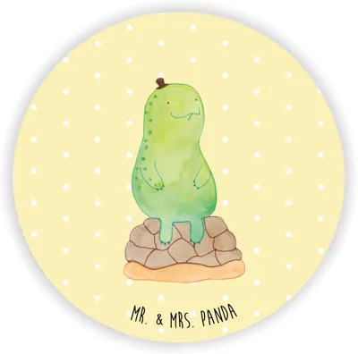 Produktbild von Mr. & Mrs. Panda Kühlschrankmagnet Schildkröte Pause - Gelb Pastell - Geschenk, bildmagnete, Achtsam, magnet für fotos, sitzen, Panzer, haftmagnet, Achtsamkeit