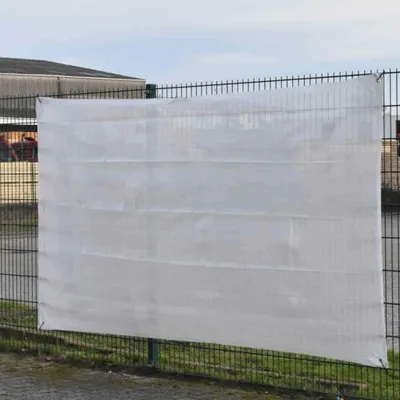 Produktbild von Bauzaunplane, Bauzaunnetz weiß, 1,80m x 3,45m, Bauzaunblende