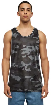 Image de Urban Classics - Débardeur MESH gris foncé camo - XL