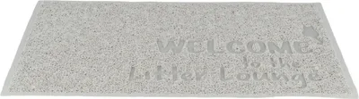 Produktbild von Trixie Vorleger für Katzentoiletten "Welcome to the litter lounge" hellgrau