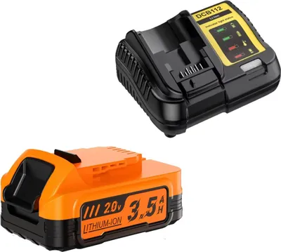 Obrázek produktu pro DCBP034 Akumulátor a nabíječka – 20 V Li-Ion – 3,5 Ah 3500 mAh – pro elektrické nářadí – kompatibilní s DCBP520 DCB206 DCB200 DCB201 – šedá