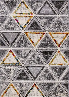 Produktbild von Teppich Wohnzimmer Schlafzimmer Flur Teppich Geometrisches Muster in Bunt, Maße:80x150 cm