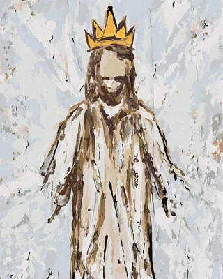 Obrázok produktu pre Zuty - Diamantové maľovanie - JEŽIŠ (HALEY BUSH), 40x50 cm, vypnuté plátno na rám