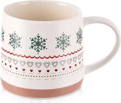 Obrázek produktu pro Orion | Porcelánový hrnek - 380 ml - Zimní design - Lze mýt v myčce - Hrnek na kávu