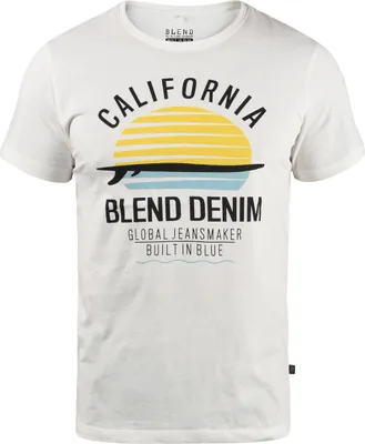 Produktbild von BLEND BHCalifo Herren T-Shirt Kurzarm Shirt mit Print Rundhals-Ausschnitt Baumwollmischung Regular fit