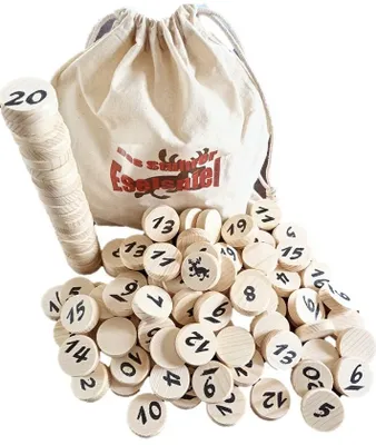 Produktbild von Dass Stuhrer Eselspiel XXL  Weihnachtsedition mit Rentier  121 Spielsteine