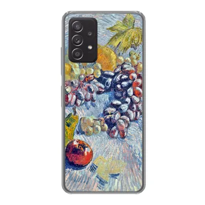Produktbild von MuchoWow® Handyhülle Schutzhülle Hülle für Samsung galaxy a73 Weintrauben, Zitronen, Birnen und Äpfel - Vincent van Gogh Silikon Softcase Handy Hülle - Handyhülle