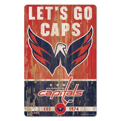 Produktbild von NHL Washington Capitals Slogan Wood Sign Holzschild Holz Eishockey Deko 43x28cm