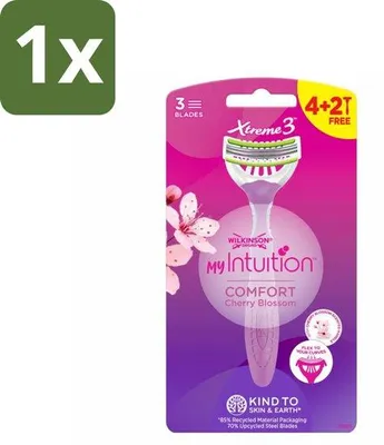 Obrázek produktu pro Wilkinson - Jednorázový holicí strojek - Xtreme 3 My Intuition - Comfortable - 6 břitů - 1 kus