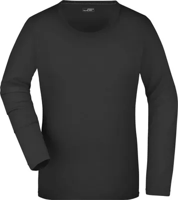 Produktbild von Langarm Shirt aus weichem Elastic-Single-Jersey black, Gr. S