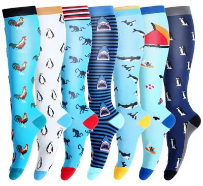 Immagine prodotto di Solidchoice - Calze compressive per uomo e donna (7 paia). Ideali per lo sport e i viaggi